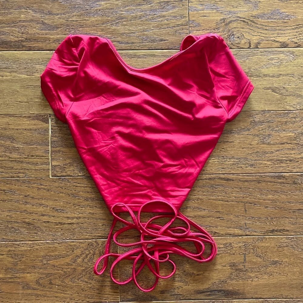 Red wrap top - Picture 2 of 2